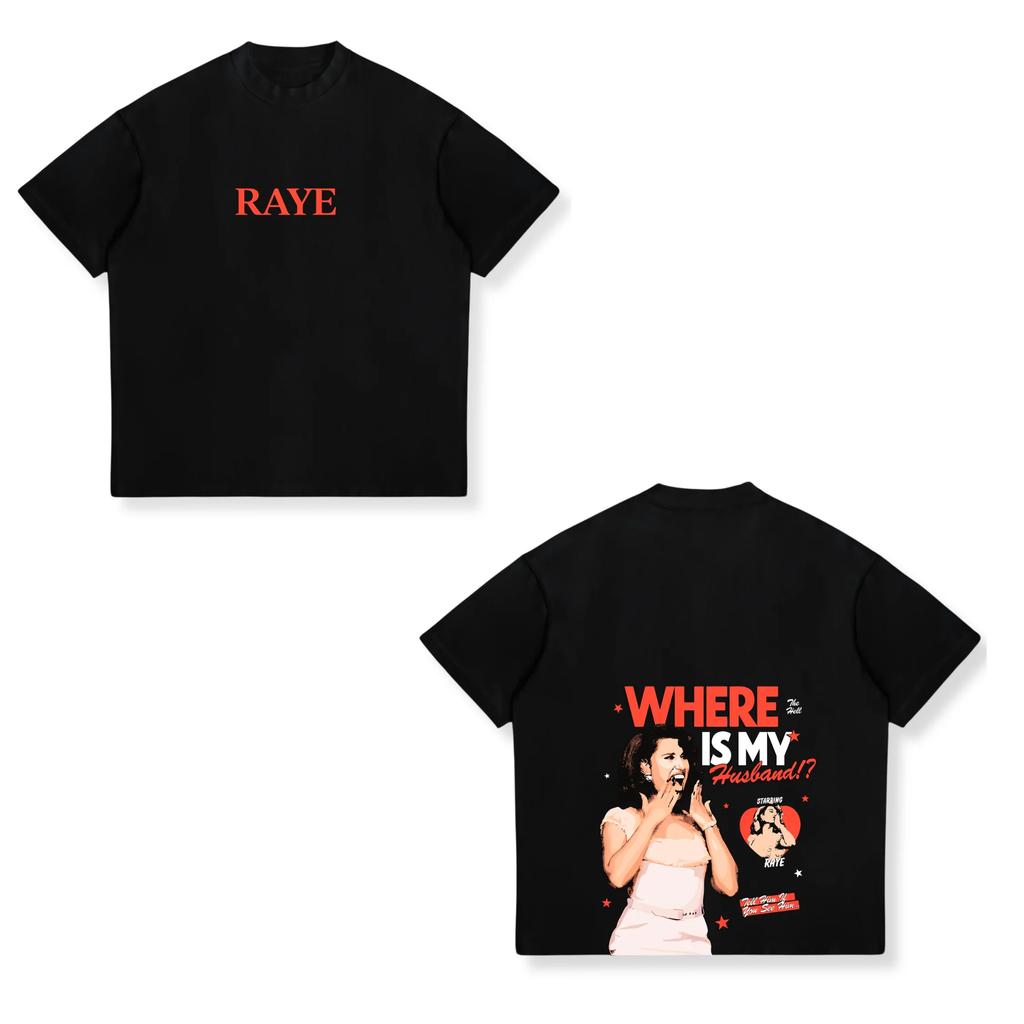2026 UK Zpěvačka Raye Tour Tričko Jedinečné Módní Krátký Rukáv Tričko Hip Hop Styl Kulatý Výstřih Unisex Dámská Trička Streetwear Tričko