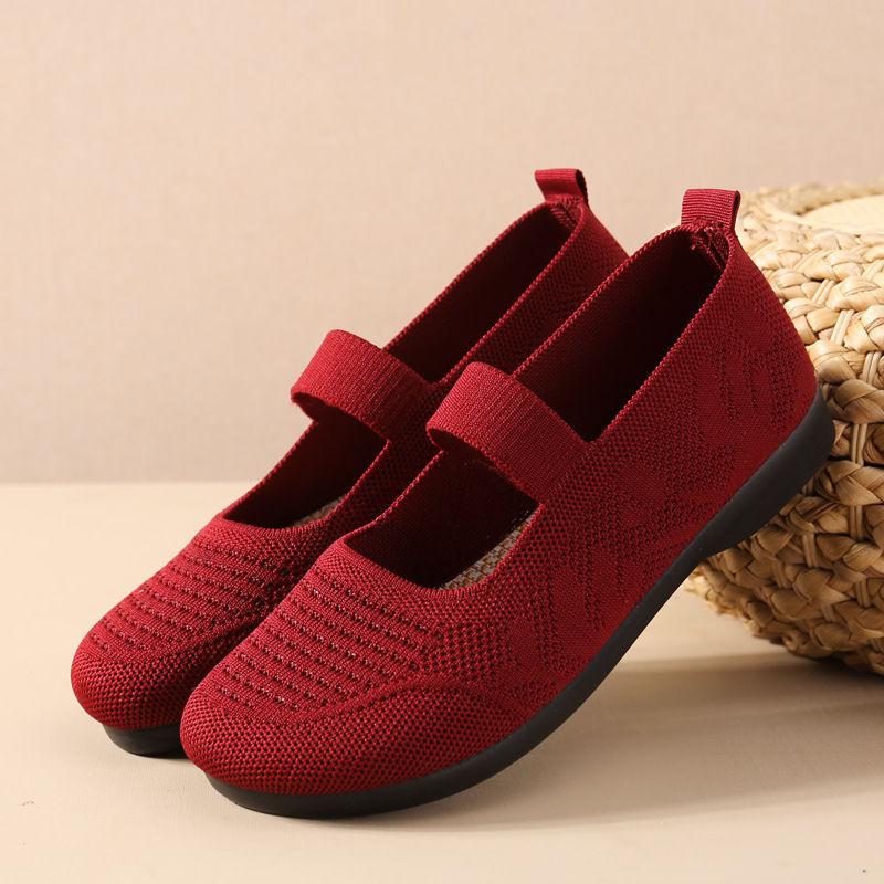 Summer new breathable mesh shoes cloth shoes women's soft-soled comfortable mother shoes hollow flat-soled casual sandals