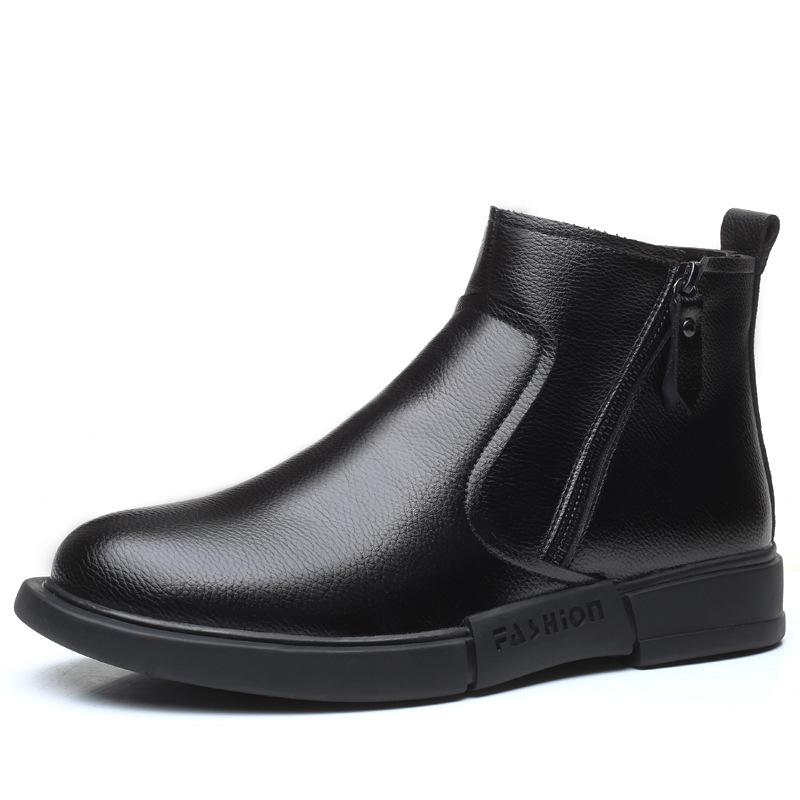 Martin boots men's autumn new British style tooling boots high-top leather trend retro leather boots winter Chelsea boots