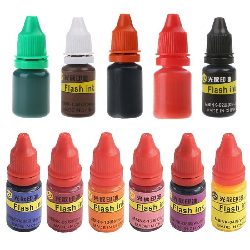 10ml Flash Refill For Photosensitive Seal Stamp Oil Stamping Machine DIY Off