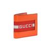 Gucci Vintage Stripe Short Fold Leather Wallet Men Wallets Orange 408827-CWGRN-7572
