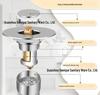 Universal Anti-Clog Bounce Filter Drain Stopper for Wash Basins