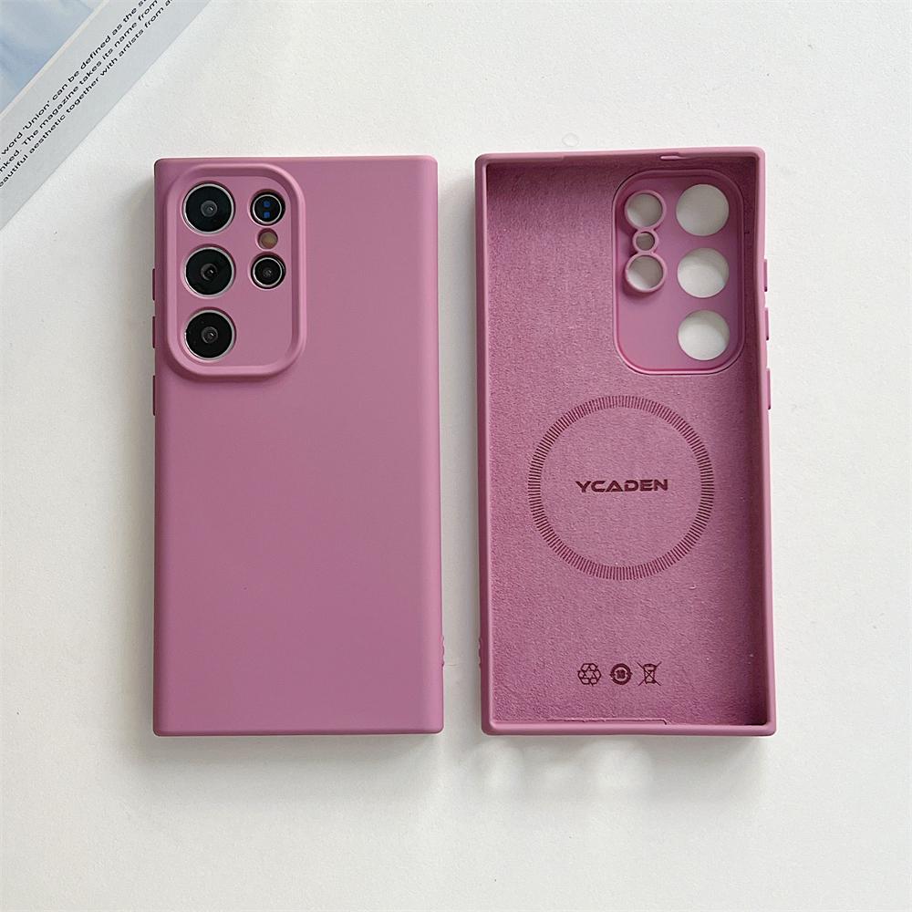 Voor Draadloos Opladen Vloeibare Siliconen Telefoonhoesje voor Samsung S26 S2 Ultra S24 S23 S22 Plus Magnetisch Schokbestendig Zacht Hoesje