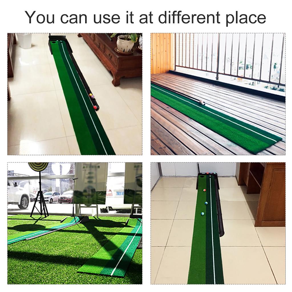 Indoor Green Grass Golf Putting Mat Ball Return Golf Practice Mat Training Equipment