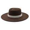 New Autumn and Winter Hepburn Style Dome Concave and Convex Top Big Brim Female British Men Woolen Felt Hat Cashmere Top Hat Hat
