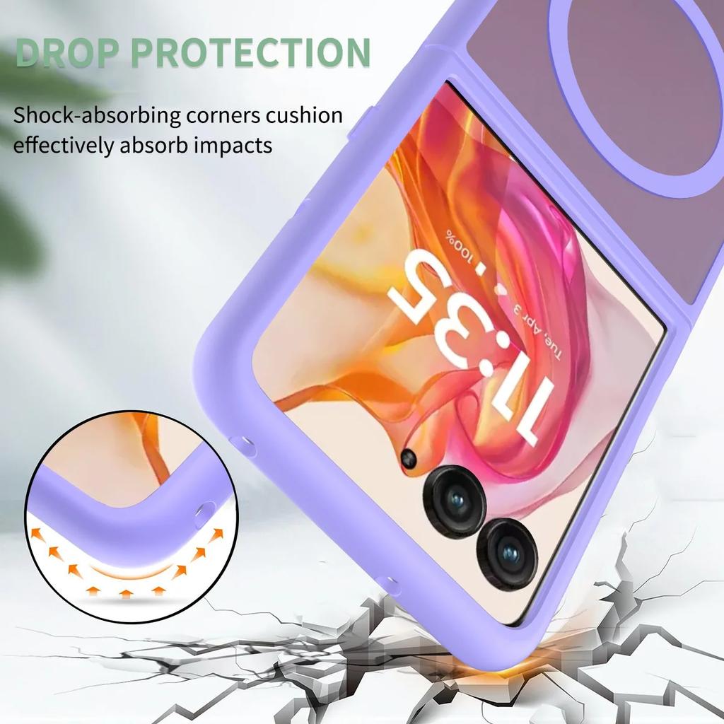 Matte Skin Feeling Transparent Phone Case For Moto Razr 60 Ultra Plus  Magnetic Wireless Charge For Magsafe Hrad Cover Caque
