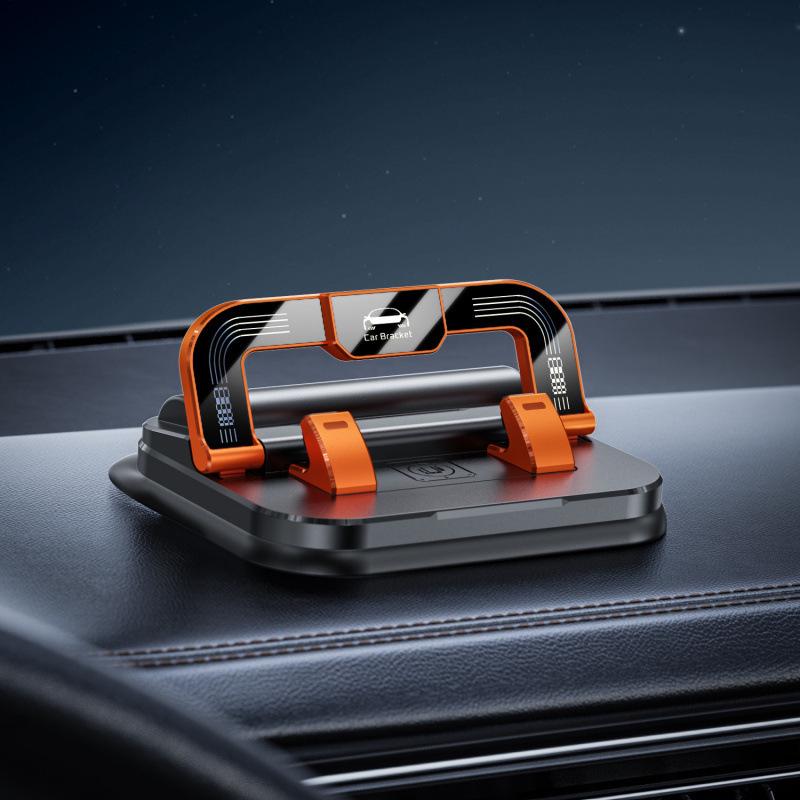 Universal Rotatable Dashboard Phone Holder & Number Plate - Adhesive, Anti-Shake, Multifunctional