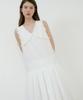 LETTERA Ruffle Long Dress_White