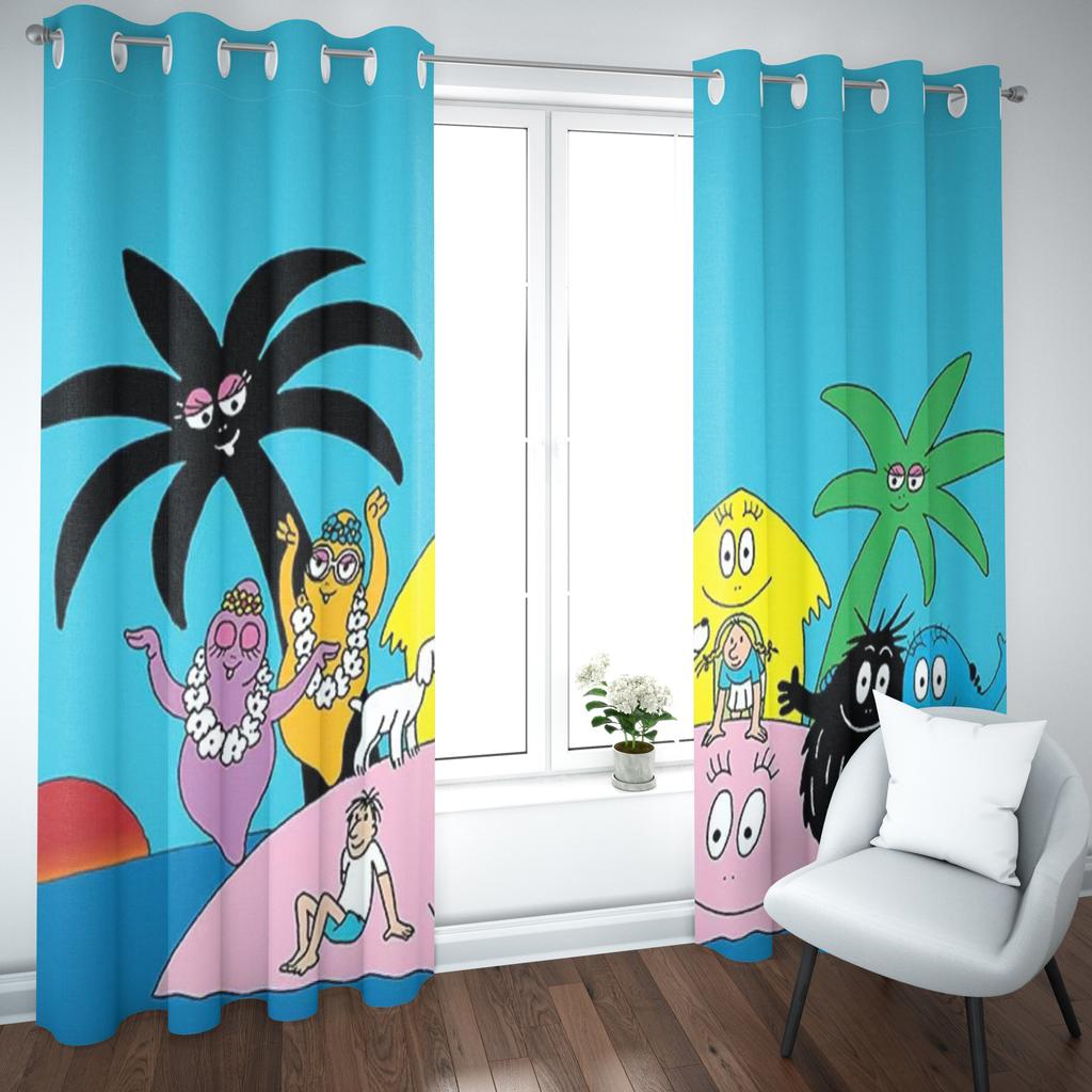 Barbapapa Cartoon Curtain Bedroom Window Animation Blackout Children Room Fashion Style Home Decoration