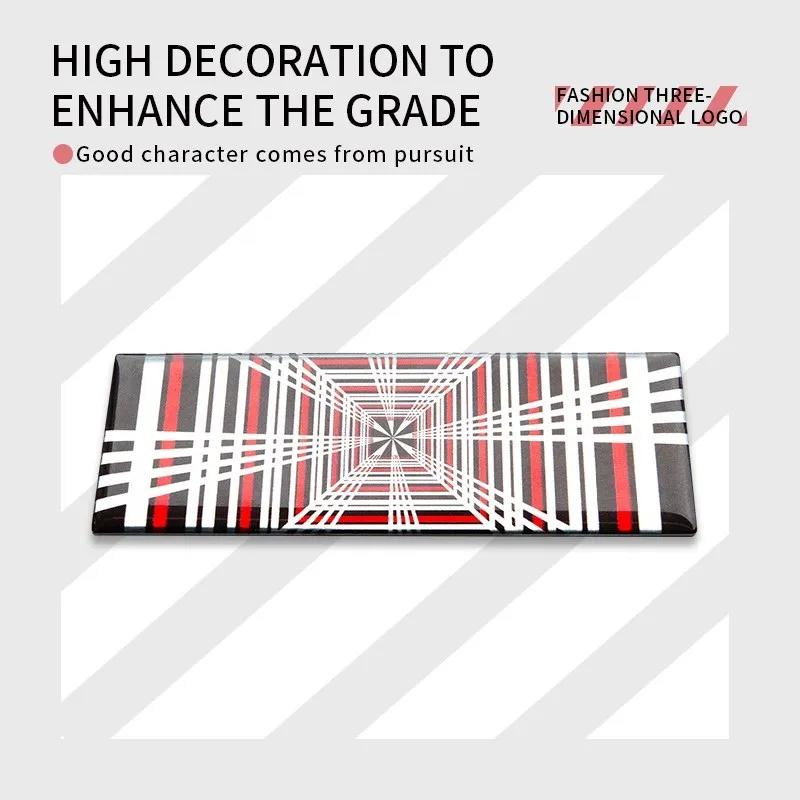 Plaid For Tesla Model 3 Y S X Tail Tag Trunk 3D Logo Zinc Alloy Vehicle Label Emblems PLAID Badge Creative Decoration Stickers