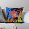 African Dawn Animals Wildlife Pillowcase Polyester Linen Velvet Printed Zip Decorative Pillow Case Home Cushion Case