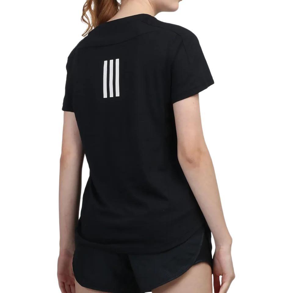 Adidas T Shirts Women's Black Crew Neck Moderate Straight Fit GC6649