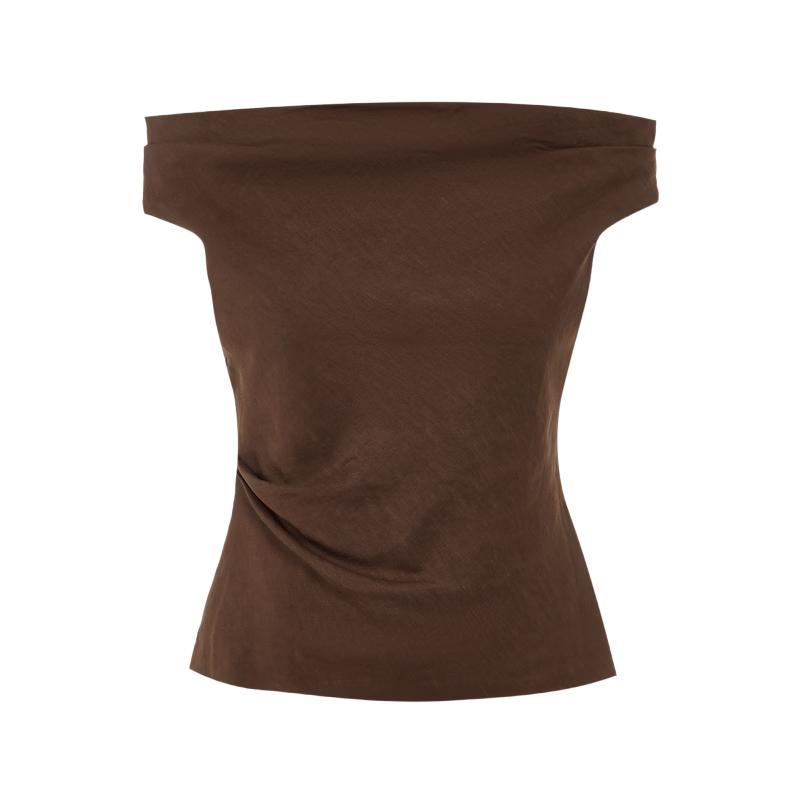 

Lanzi 25 Linen Blend Off-Shoulder Top & Pants L