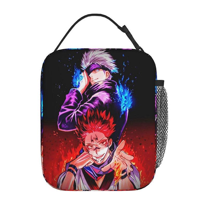 Spell Battle Printed Portable Student Lunch Bag Outdoor Bento Bag Insulated Lunch Box Bag Spell Return Battle