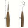 2pcs Wood Carving Kit Hand Carving Knife Set with Needle File Wood Spoon Carving Kit for Beginners Whittling Multipropose Tools