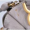 CHLOE Marcy Medium Grained Leather 2-Way Shoulder Bag Handbag grayUsed