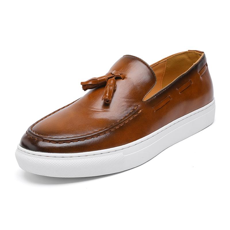 Fashion Men Tassel Loafers Shoes Leather Business Shoes Designer Wedding Party Shoes Mens Flats Driving Shoe Men Big Size 47 48
