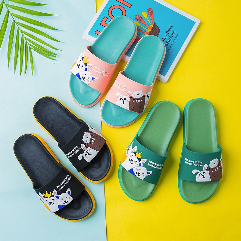 Summer cartoon slippers women wear outdoor bathroom bath home ladies indoor cute cool slippers