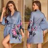 Pajamas Women's Satin Chiffon Spring and Summer Yaoting Light Luxury Seven-quarter Sleeve Cool Nightgown Bathrobe Women's Loungewear