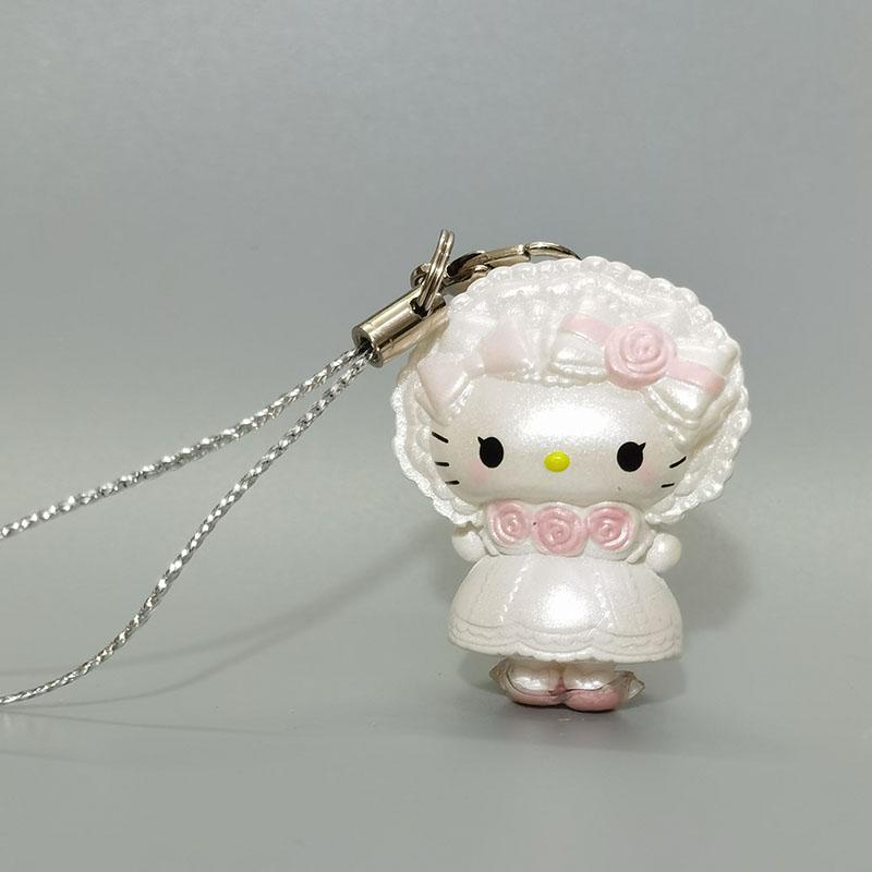 Sanrio Anime 4Cm Keychain Cos Hello Kitty Cat Figure Doll Kawaii Cake Room Decoration Christmas Toy Gifts For Girls Children