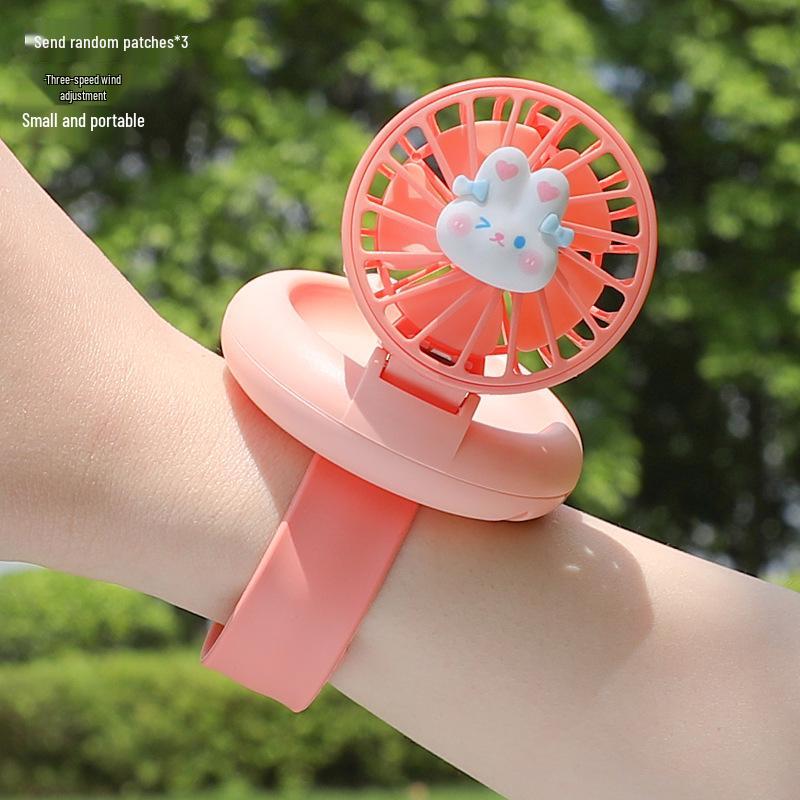 2025 Student Portable USB Wearable Mini Fan Watch for Kids