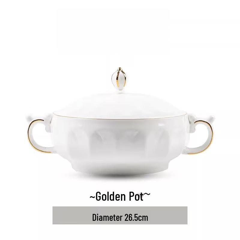 Mode Lanca European Gilded Ceramic Tableware Set