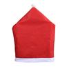 Non-Woven Red Christmas Hat Chair Cover Set - Festive Table Decoration with Soft Feel