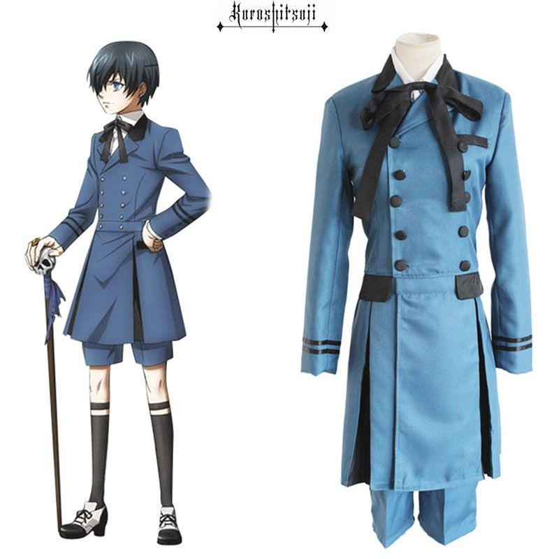 Black Butler Ciel Phantomhive Cosplay Costume Full Set Halloween Carnival Unisex
