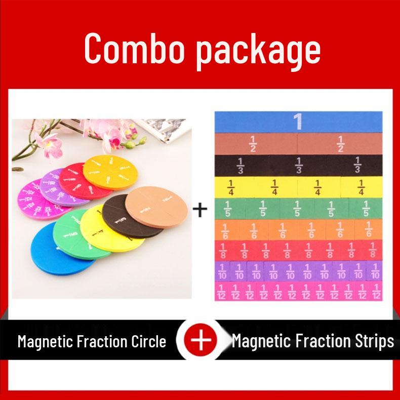 Erasable Magnetic EVA Fraction Circles for Math Teaching Aids