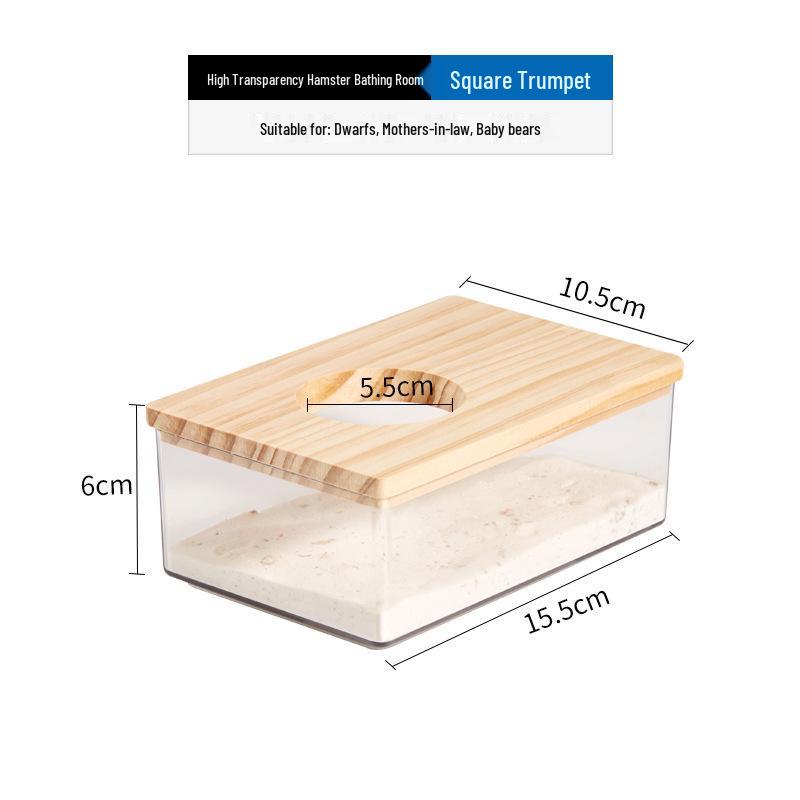Большая акриловая ванная для хомяка: Прозрачный песочный бассейн двойного назначения для купания и туалета