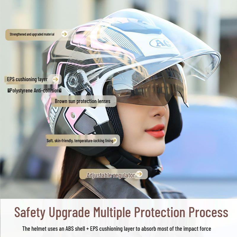3C Certified Unisex Electric Motorcycle Helmet, All-Season, Winter Warmth