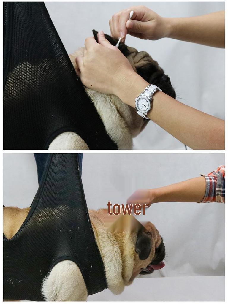 Guzekier huisdier hangmat voor honden en katten, voor de vachtverzorging, nagels knippen voor honden en katten, huisdierset, huisdierverzorging met nagelschaar/trimmer, huisdierkam, nagelvijl