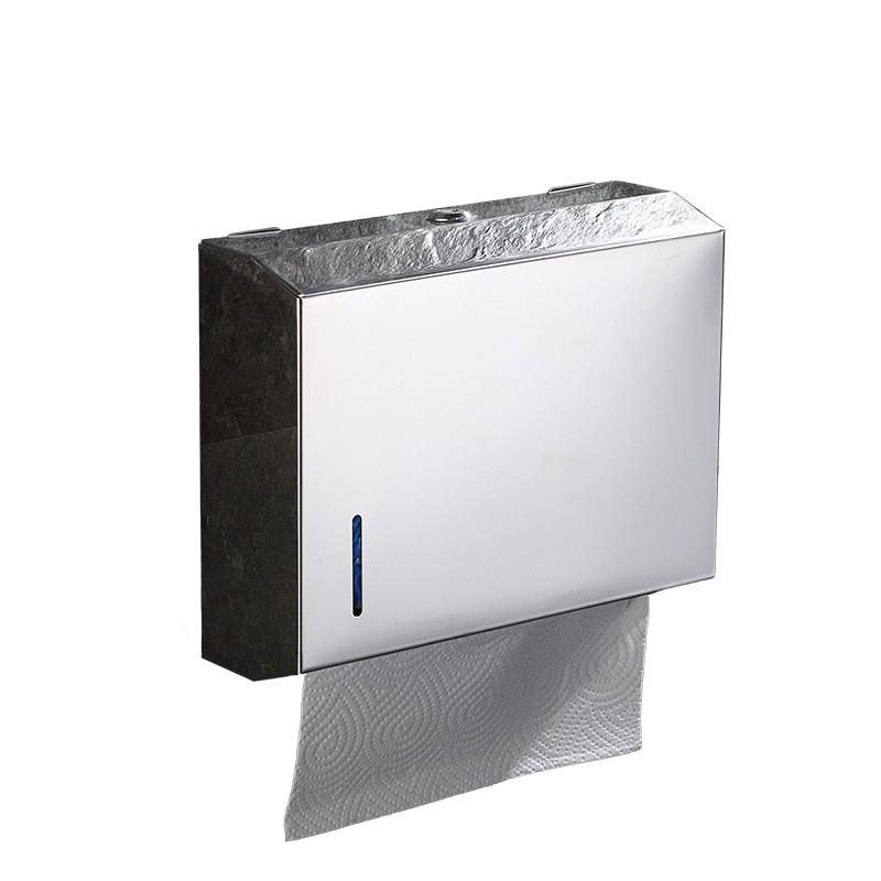 Stainless Steel Wall-Mounted Tissue Dispenser Hotel Bathroom Commercial Use 304 Grade Waterproof Lockable