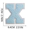 Parche Bordado de Chenilla Azul Claro Roaring Sky 7cm para Bolsos y Decoración