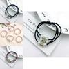 Korean Version Of The Three-strength Rubber Band High-elastic Pearl Head Rope For Women And Girls