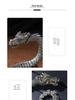 Collector's Grade Handmade Retro Thai Silver Dragon Head Bracelet - High-End Ethnic Fashion Jewelry
