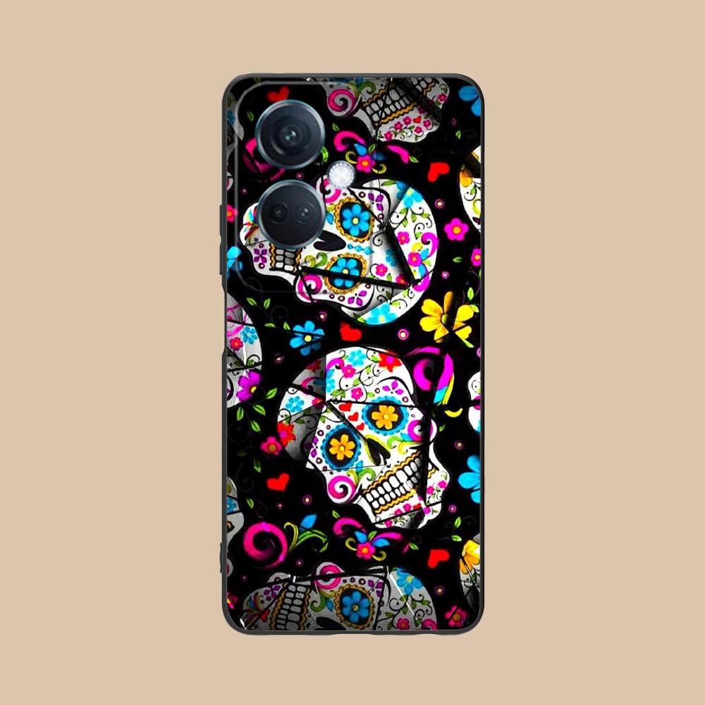 

Sugar Skull Gift Mobile Phone Case for OPPO Find X9 X8 X7 X6 X5 X3 X2 Plus s Pro Ultra Lite Colorful Printing Cover Luxury Cover OPPO Find X2 Pro