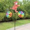 Yard Lawn Decor Animal Bicycle Wind Spinner Bee Outdoor Windmill Durable Bicycle Windmill