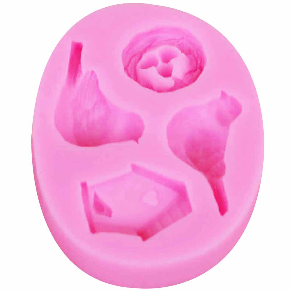 Bird Eggs Nest House Silicone Molds Sugarcraft Fondant Chocolate Candy Gumpaste Moulds Confectionery Accessories