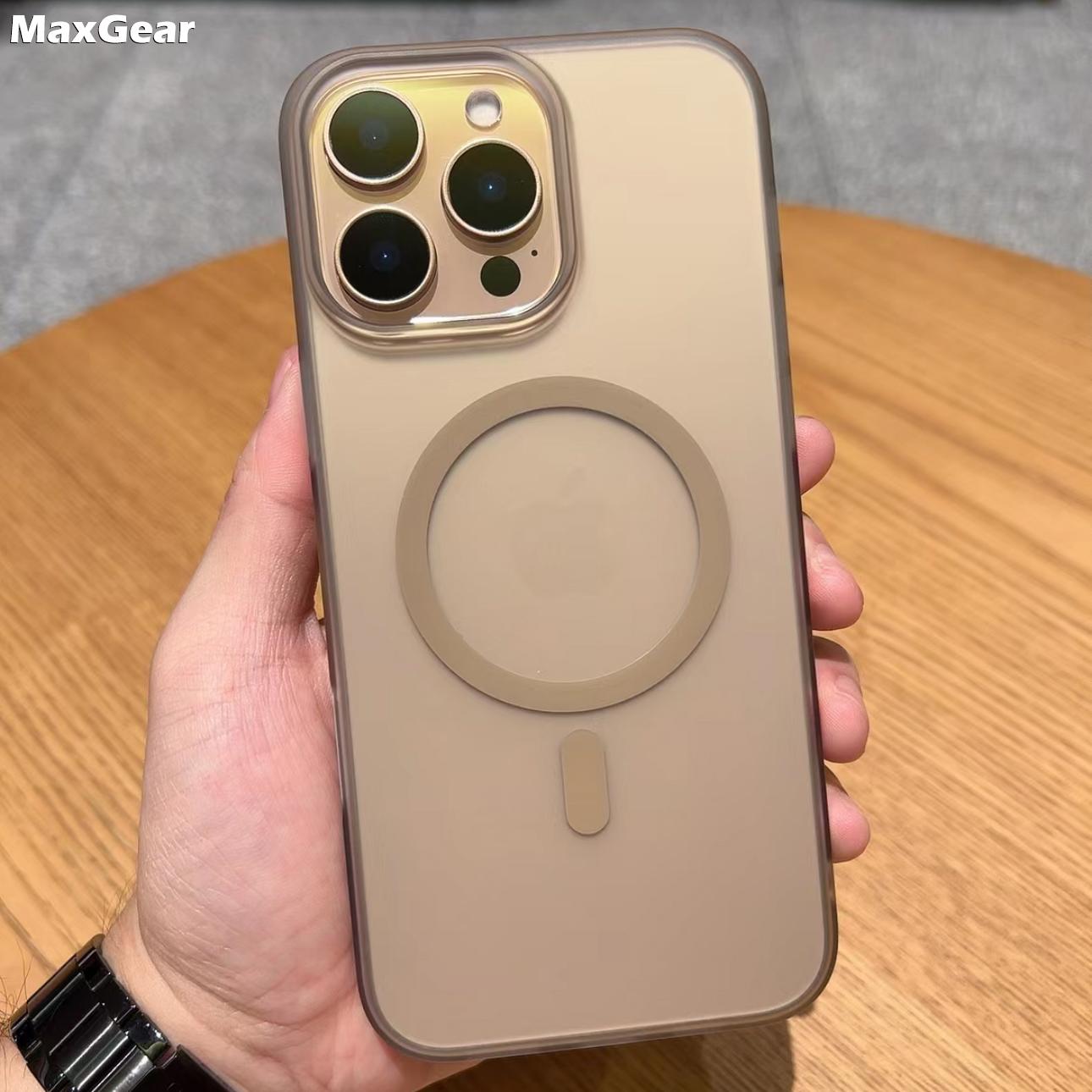 

Magnetic Matte Bumper For Magsafe Case For iPhone 16 15 14 Plus 11 Pro Max Ultra Thin Translucent Shockproof Hard PC Cover For iPhone 11 Pro розовый