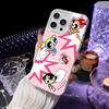 Cartoon Star P-Powerpuff Girls Phone Case For iPhone 16 15 14 13 12 11 Pro Max White Matte Laser Metallic Aurora Funda