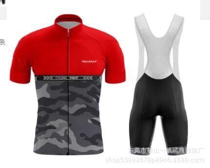 Nuovo completo da ciclismo estivo annuale set a maniche corte assorbente l'umidità e traspirante squadra pantaloncini comodi completo da ciclismo disponibilità immediata vendita all'ingrosso