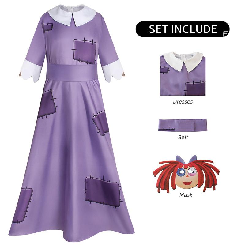 Het Verbazingwekkende Digitale Circus Pomni Cosplay Kostuum de freak circus Jax Karnaval Uniform Caine Halloween Kostuums Maskerade Spel 140 gray