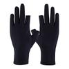 Short Stretch Thin Spandex Gloves Summer Mittens Two Finger Touch screen Driving Gloves