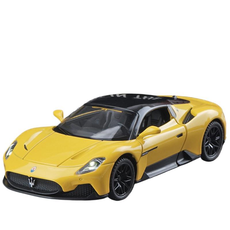 

1/32 Maserati MC20 Supercar Alloy Car Toy Car Metal Collection Model Car Sound and Light Toys для детей жёлтый