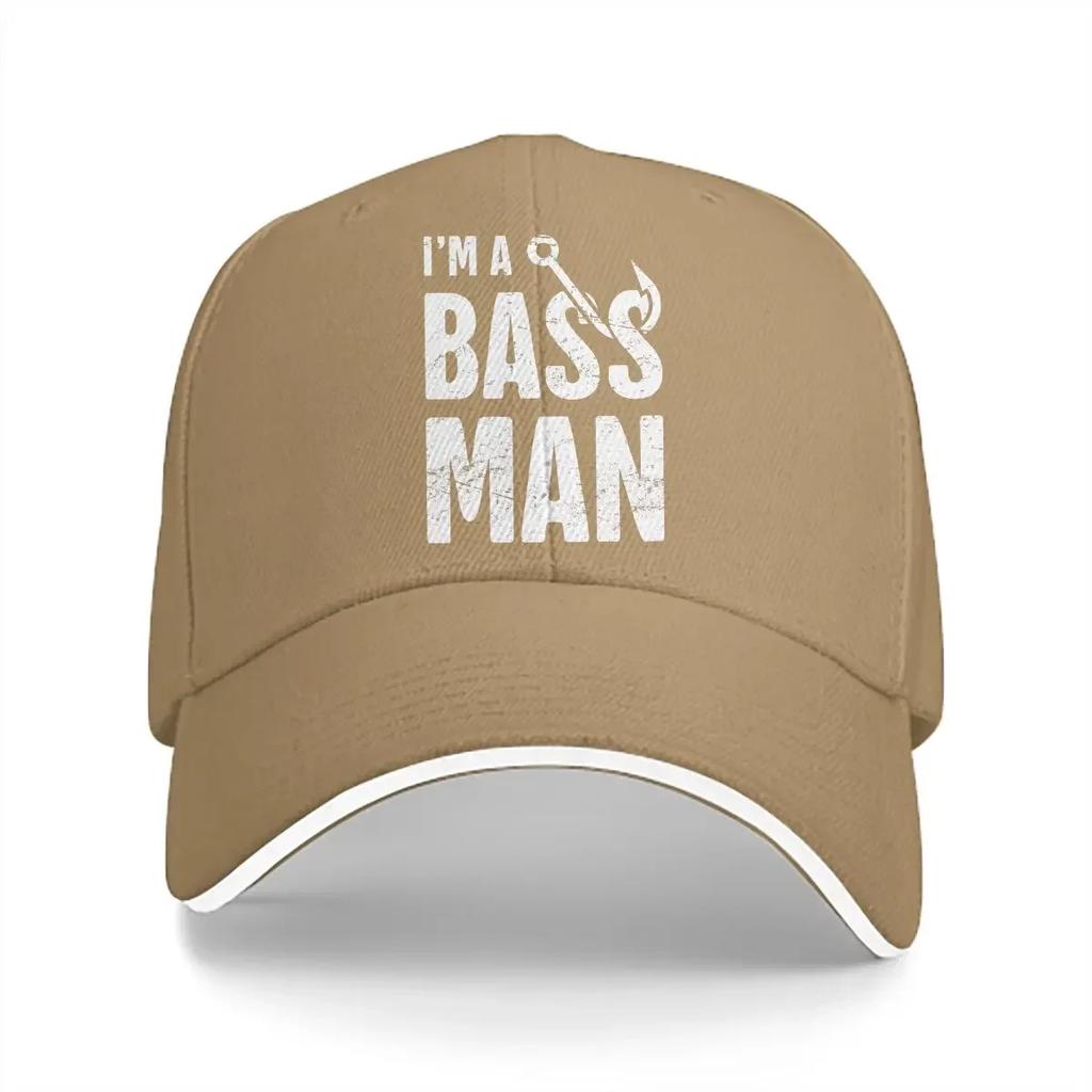 Washed Unisexs Baseball Cap Im A Bass Unisex Trucker Snapback Caps Dad Hat Fly Fishing Golf Hats
