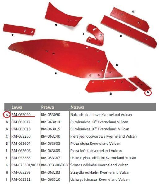 Dláto, Návlek radlice levý Kverneland Vulcan Pasuje Šroub M12X34Ov2