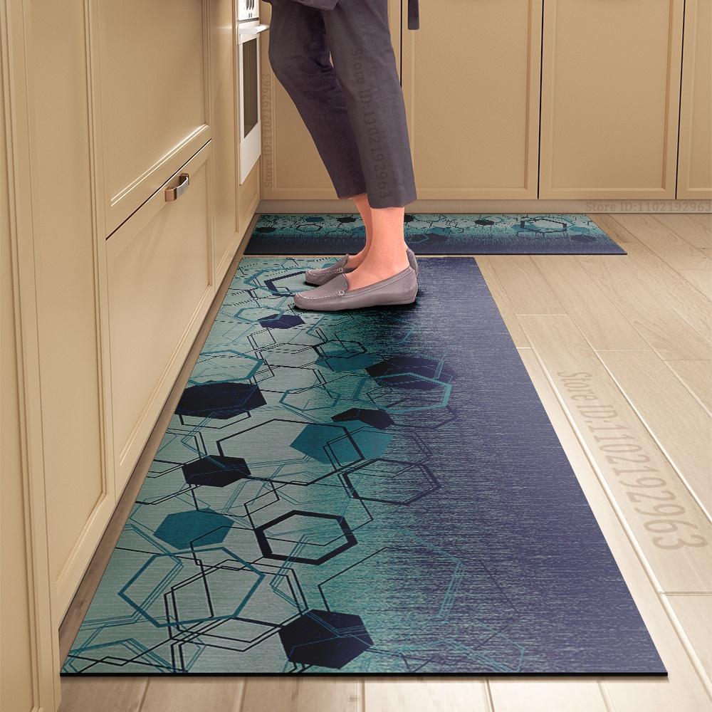 Kitchen Mat Absorbent Printed Kitchen Rugs Non-slip Area Mat Hallway Long Carpets for Living Room Bedroom Entrance Doormat Bath