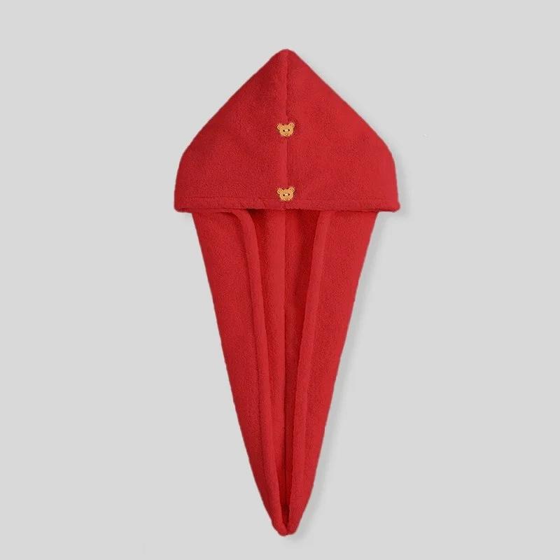 Care Cap with Button Super Absorbent Hair Towel Wrap Fast Drying Hair Wraps Women Bathroom Accessories Microfiber Hair Towel