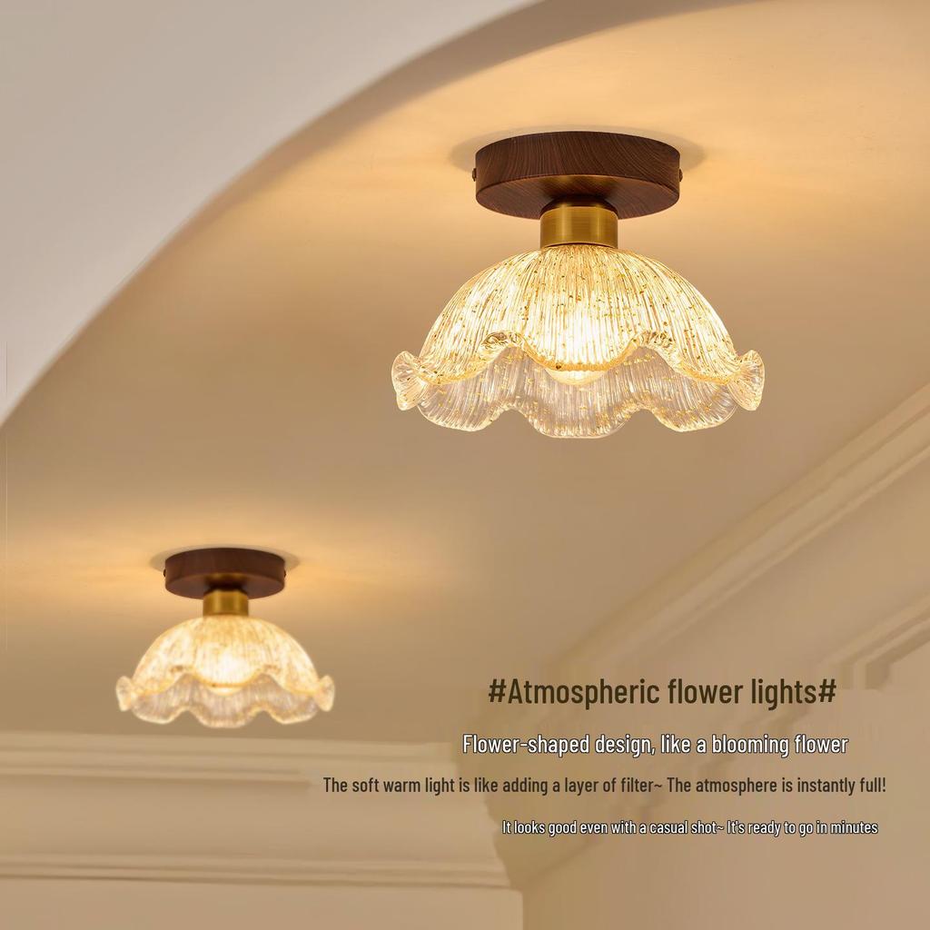Chinese Style Luxury Corridor & Balcony Ceiling Light - French Retro Design